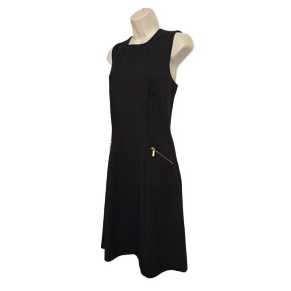 Sharagano Black Fit & Flare Sleeveless Dress Aize 8 - Picture 4 of 11